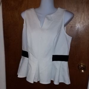 Elle Peplum Tank with Zipper in the Back